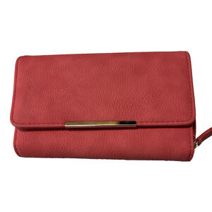 Safe Keeper Hot Pink Faux Leather Wallet Cards ID Travel‎ Essential Colorful